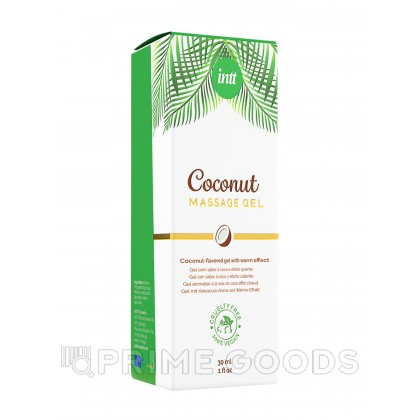 Intt Coconut Massage Gel - Массажный гель с согревающим эффектом и вкусом кокоса, 30 мл от sex shop primegoods фото 10