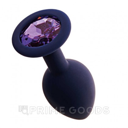 Анальная пробка с кристаллом Gamma, цвет Черничный + фиолетовый кристалл  (CORE) (L) от sex shop primegoods фото 2