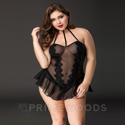 Тедди Black Flowers (plus size) от sex shop primegoods фото 2