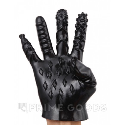 Перчатка для стимуляции Fuck fingers (черная) от sex shop primegoods