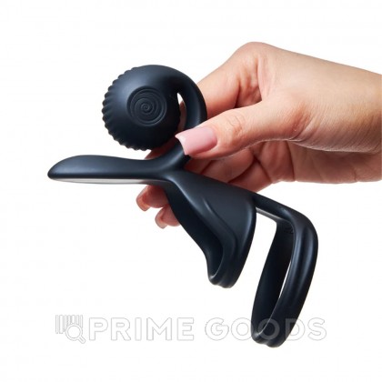 Стимулятор для пар в виде эрекционного кольца SVibe Snail JOVI черный от sex shop primegoods фото 6