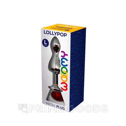 Металлический анальный плаг Lollypop Double от WOOOMY (10,5 * 3,5 см.) от sex shop primegoods фото 2