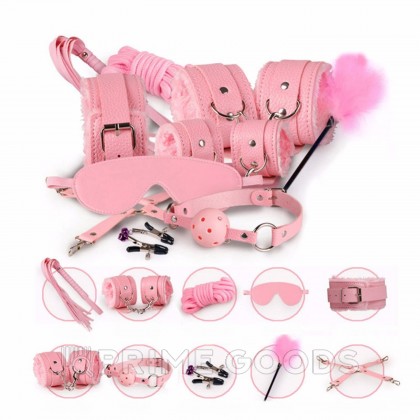 БДСМ набор 10 предметов, розовый от sex shop primegoods фото 8