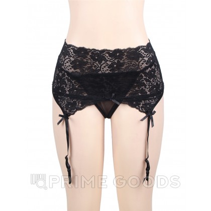 Пояс для чулок на высокой посадке Black Sexy Lace (2XL) от sex shop primegoods фото 2