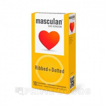 Презерватив Masculan Ribbed + Dotted № 10 (с колечками и пупырышками) от sex shop primegoods
