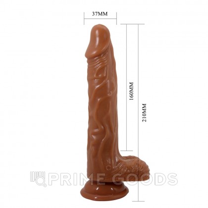 Реалистичный вибратор с фрикцией и ротацией Bodach (21 см) от sex shop primegoods фото 7