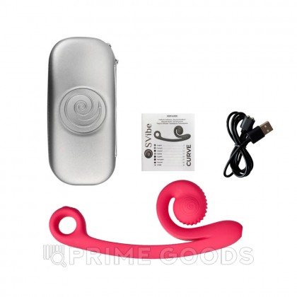 Вибратор для двойной стимуляции SVibe Snail CURVE розовый от sex shop primegoods фото 8