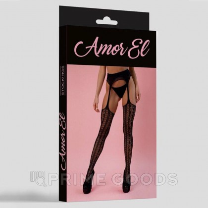 Чулки с поясом Paula (S/L) от sex shop primegoods фото 3
