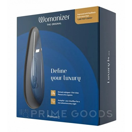 Бесконтактный клиторальный стимулятор Womanizer Premium 2 Blueberry от sex shop primegoods фото 5