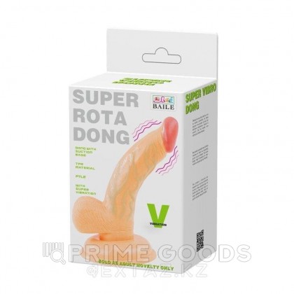 Вибратор-реалистик на присоске Super Rota Dong (14,5×3,2 см) от sex shop primegoods фото 2
