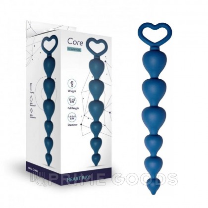 Анальная цепочка Love Beam, диаметр до 3,2 см, длина 19, кобальт, One Size от sex shop primegoods