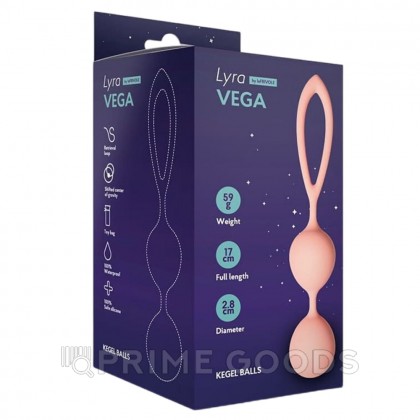 Шарики Кегеля со смещенным центром тяжести Vega, персиковый, 2,8 x 17 см, One Size от sex shop primegoods фото 2