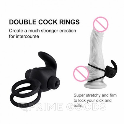 Эрекционное виброкольцо Power DUO clit cockring от sex shop primegoods фото 3