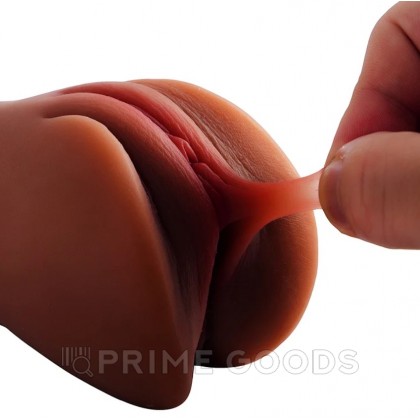 Мастурбатор в виде вагины, компактный (коричневый) от sex shop primegoods фото 7