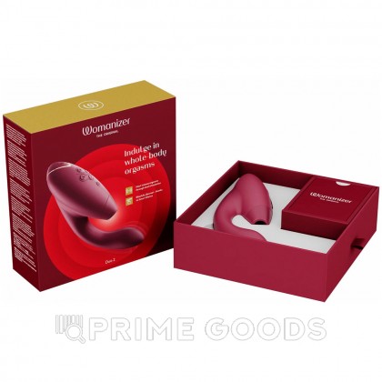 Бесконтактный клиторальный стимулятор Womanizer Duo 2, бордовый от sex shop primegoods фото 6
