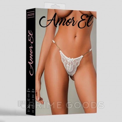 Ажурные стринги White (L) от sex shop primegoods фото 3