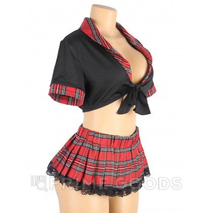 Сексуальная форма студентки (топ, клетчатая юбка; размер M-L) от sex shop primegoods фото 3