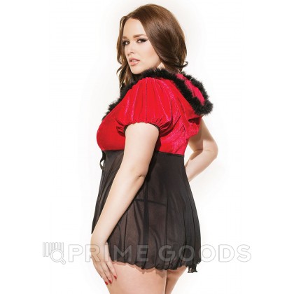 Новогодний костюм красной шапочки (с черной опушкой) от sex shop primegoods фото 3