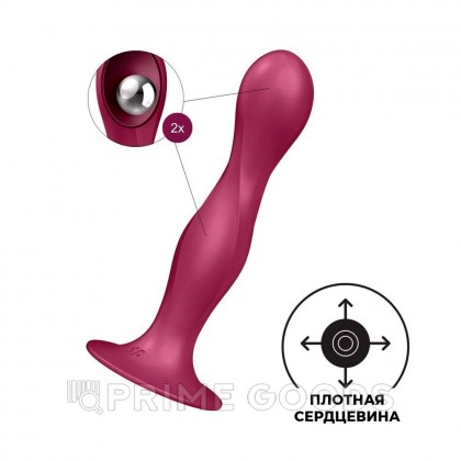 Утяжелённый фаллоимитатор Satisfyer Double Ball-R (17,9×7,6 см) бордовый от sex shop primegoods