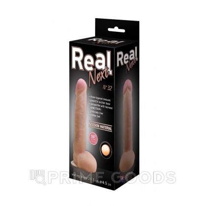 Фаллоимитатор неоскин на присоске в коробке REAL Next № 32 (раб. длина 19,5 см.) от sex shop primegoods фото 5