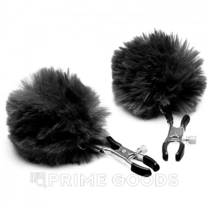 Зажимы для сосков Charmed Pom Pom Nipple Clamp, черный, 11.4 см от sex shop primegoods