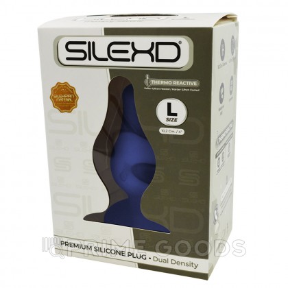 Анальный плаг Model 2 от SILEXD L голубой от sex shop primegoods фото 4