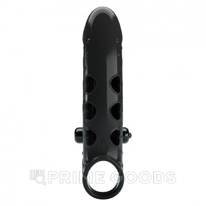 Вибронасадка на пенис «Romance» с кольцом для мошонки черный от sex shop primegoods фото 4