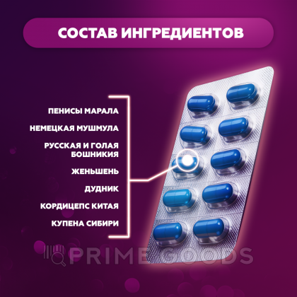 Мужской возбудитель American Golden Shark (10 таб) от sex shop primegoods фото 6