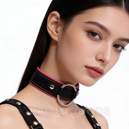 Ошейник с мягкой розовой подкладкой Crazy Handmade от sex shop primegoods фото 2