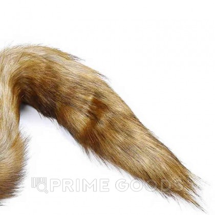 Силиконовый анальный плаг  хвостиком Fox tail от sex shop primegoods фото 3