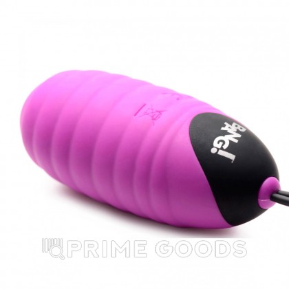 Ребристое виброяйцо Bang! 28X Ribbed Silicone Egg с дистанционным управлением, фиолетовый, 7х3 см от sex shop primegoods фото 4