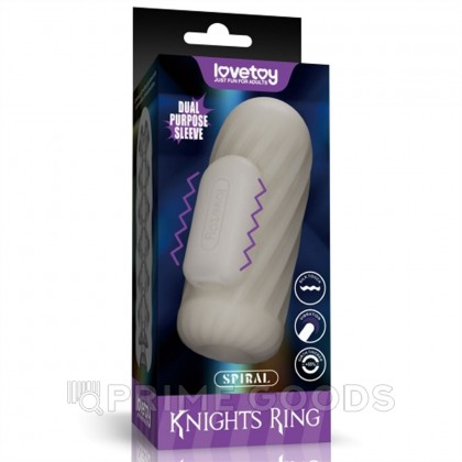 Мастурбатор-насадка с вибрацией Lovetoy Knights Ring Spiral (13,5*5,5 см) от sex shop primegoods