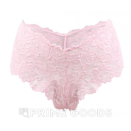 Трусики-шортики кружевные розовые (XL-2XL) от sex shop primegoods фото 3