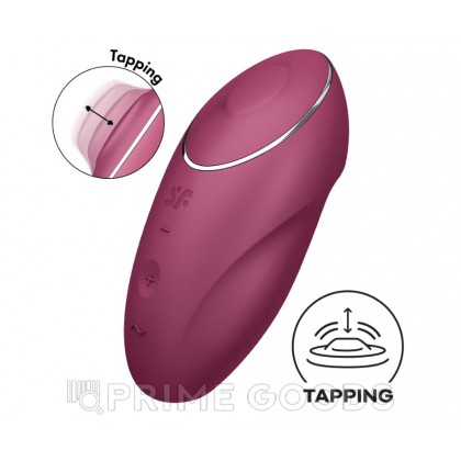 Клиторальный стимулятор с вибрацией Satisfyer Tap&Climax 1 бордовый от sex shop primegoods