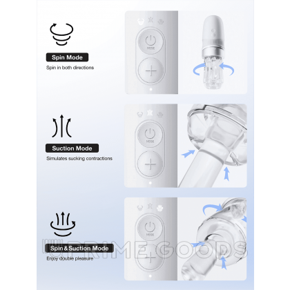 Автоматический мастурбатор Extra Sauce белый от sex shop primegoods фото 5