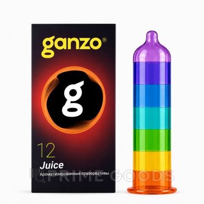 Презервативы ароматизированные Ganzo Juice Black Edition, цветные 12 шт. от sex shop primegoods