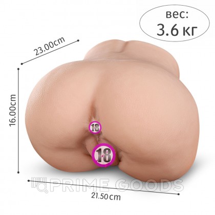 Реалистичный двойной мастурбатор Olga (вагина+анус) от sex shop primegoods фото 9