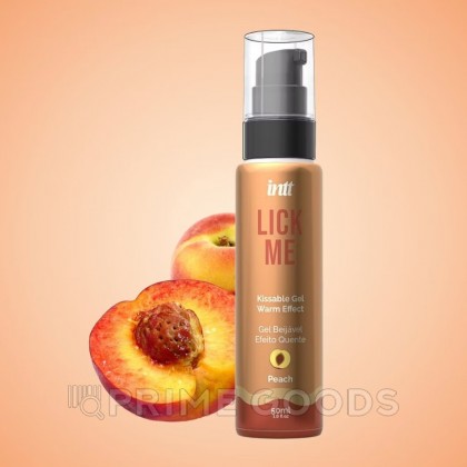 Гель со вкусом персика LICK ME с согревающим эффектом от INTT 50 мл от sex shop primegoods фото 5