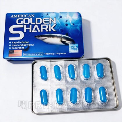 Мужской возбудитель American Golden Shark (10 таб) от sex shop primegoods