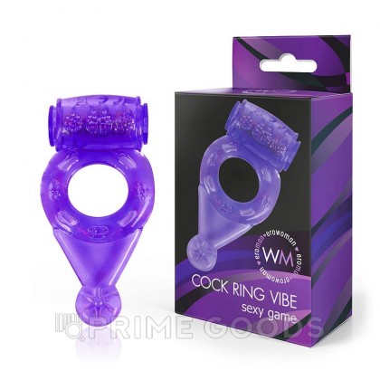 Эрекционное кольцо с вибрацией фиолетовое Cock ring vibe от sex shop primegoods