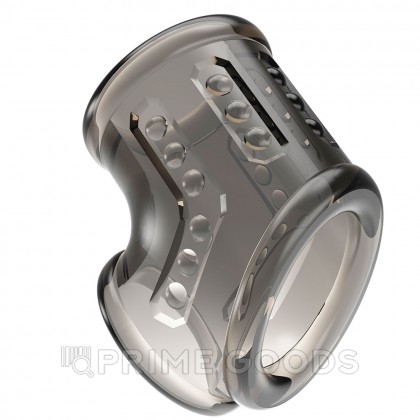 Насадка на пенис и мошонку серая Pretty love, серая от sex shop primegoods