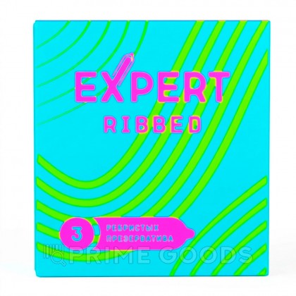 Презервативы EXPERT Ribbed, ребристые, 3 шт от sex shop primegoods