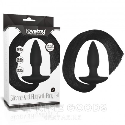 Анальная пробка с хвостом Pony Tail Black от sex shop primegoods фото 5