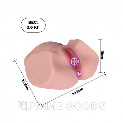 Реалистичный двойной мастурбатор Thulma, вагина+анус от sex shop primegoods фото 2