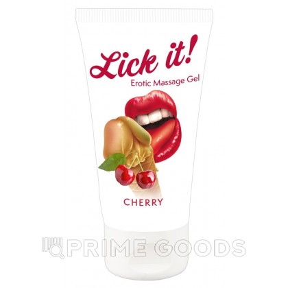 Съедобный массажный гель Lick it! со вкусом вишни 50 мл. от sex shop primegoods