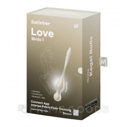 Тренажер для интимных мышц с вибрацией Satisfyer Love Birds 1 белый (Connect App) от sex shop primegoods фото 3