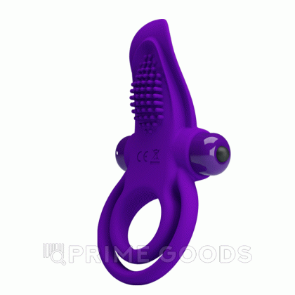Эрекционное виброкольцо со стимуляцией клитора, 10 режимов от sex shop primegoods фото 6