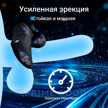 Эрекционное виброкольцо с дополнительным стимулятором и пультом ДУ от sex shop primegoods фото 2