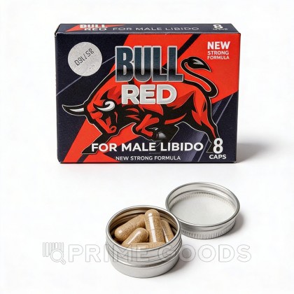 Концентрат пищевой для мужчин на основе растительного сырья BULL RED (8 капсул) от sex shop primegoods фото 3