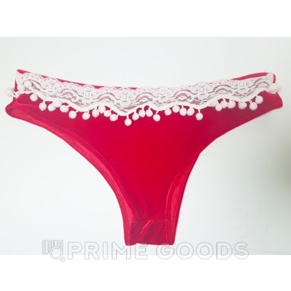 Новогодний комплект белья корсет и трусики красные (L-XL) от sex shop primegoods фото 3